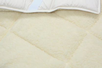 Unterbett Merinowolle kbT, Wollflor Nahaufnahme - KLEINER Naturbettwaren